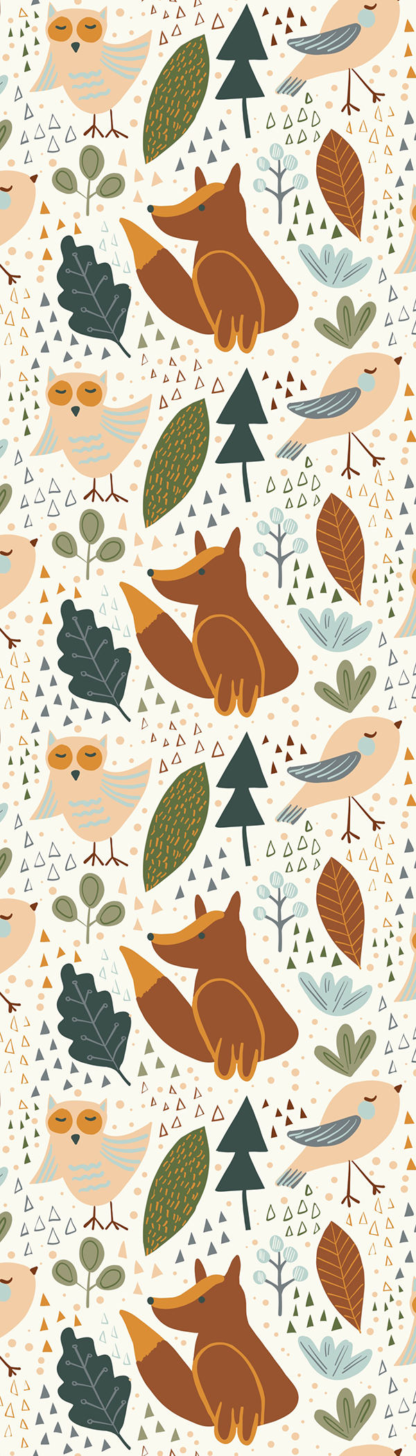 Wild Animals Pattern Bookmark