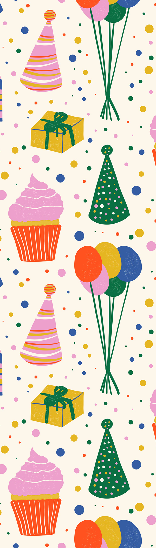 Birthday Party Pattern Bookmark