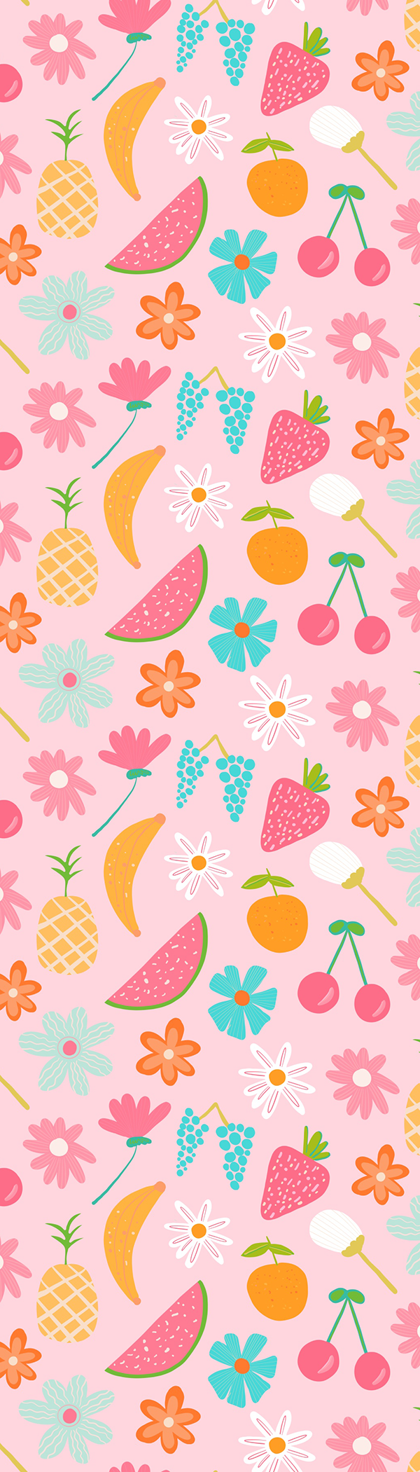 Summer Fruit Pattern Bookmark