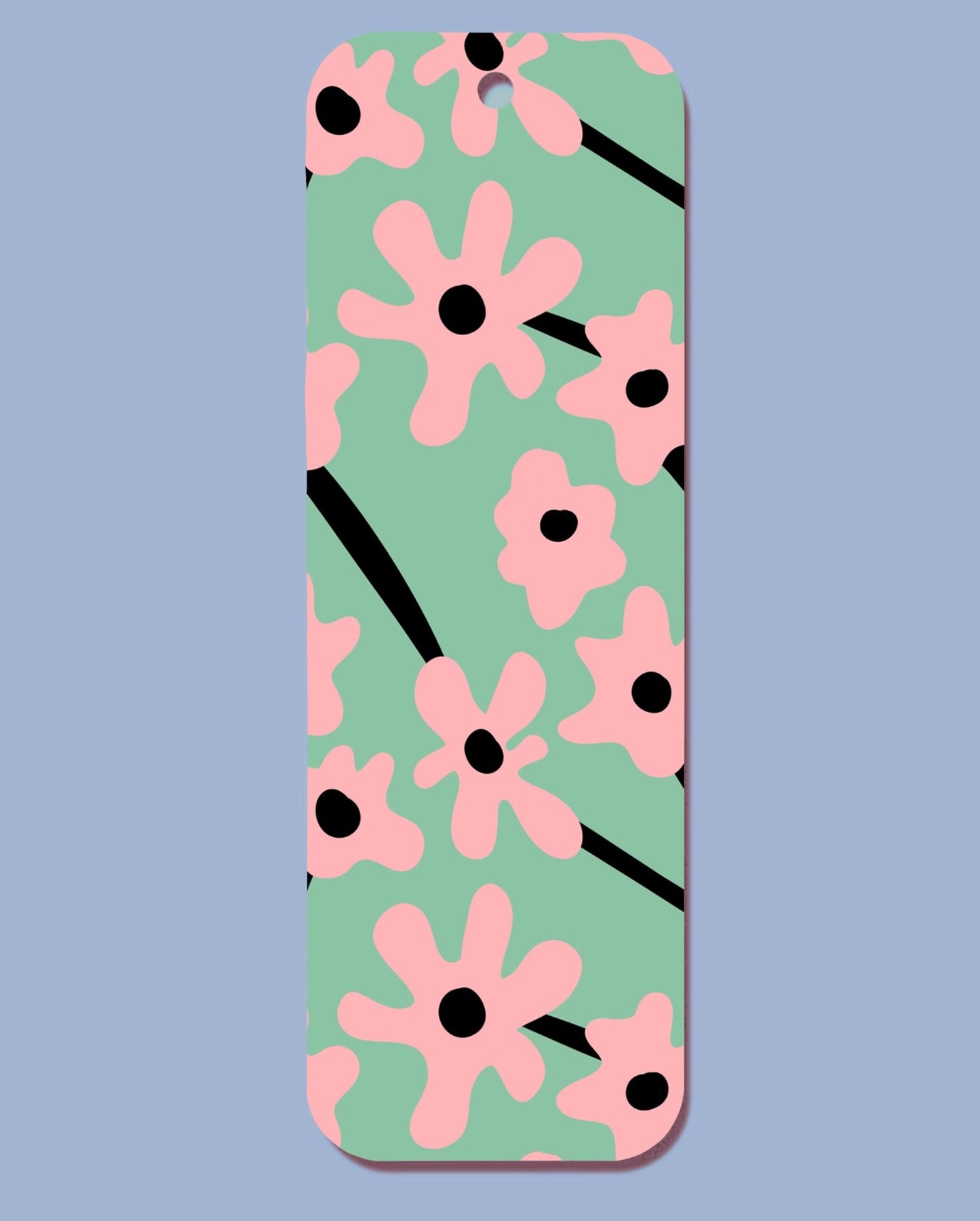 Pink Flower Pattern Bookmark