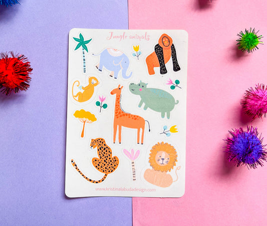 Jungle Animals Sticker Sheet