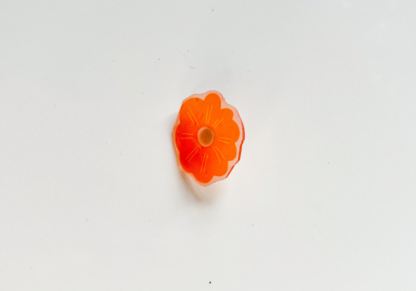 Orange Flower Pin