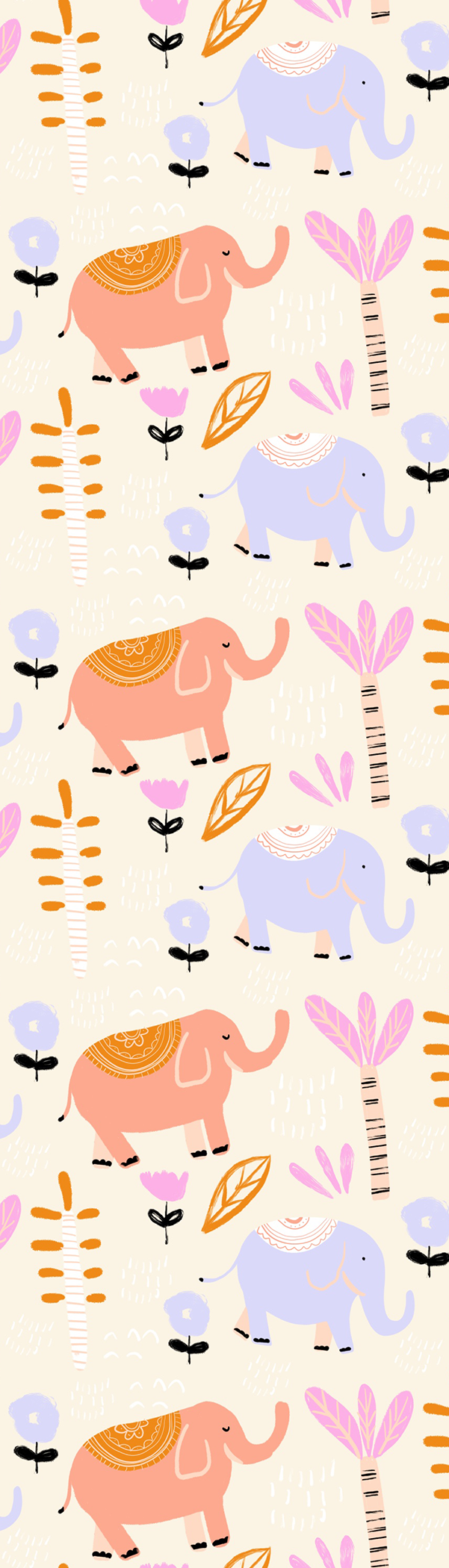 Elephant Pattern Bookmark