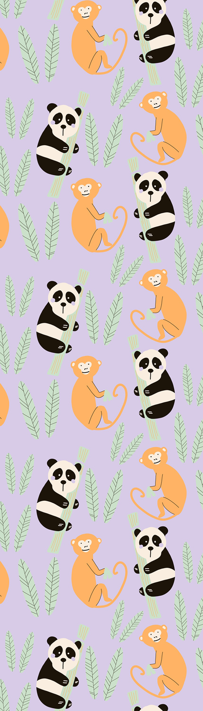 Panda Monkey Pattern Bookmark