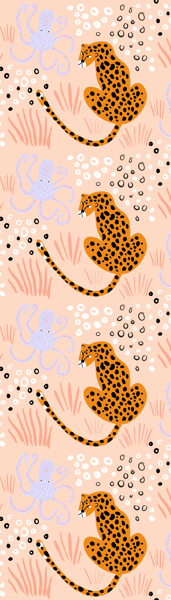 Octopus Leopard Pattern Bookmark