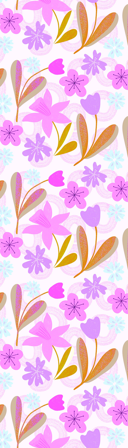 Purple Flower Pattern Bookmark