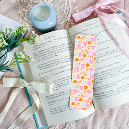 Pink Flower Pattern Bookmark