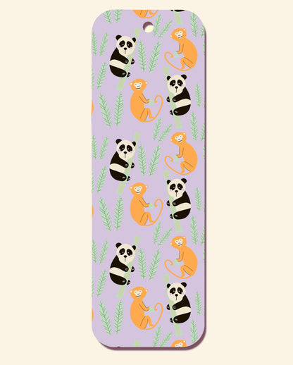 Panda Monkey Pattern Bookmark