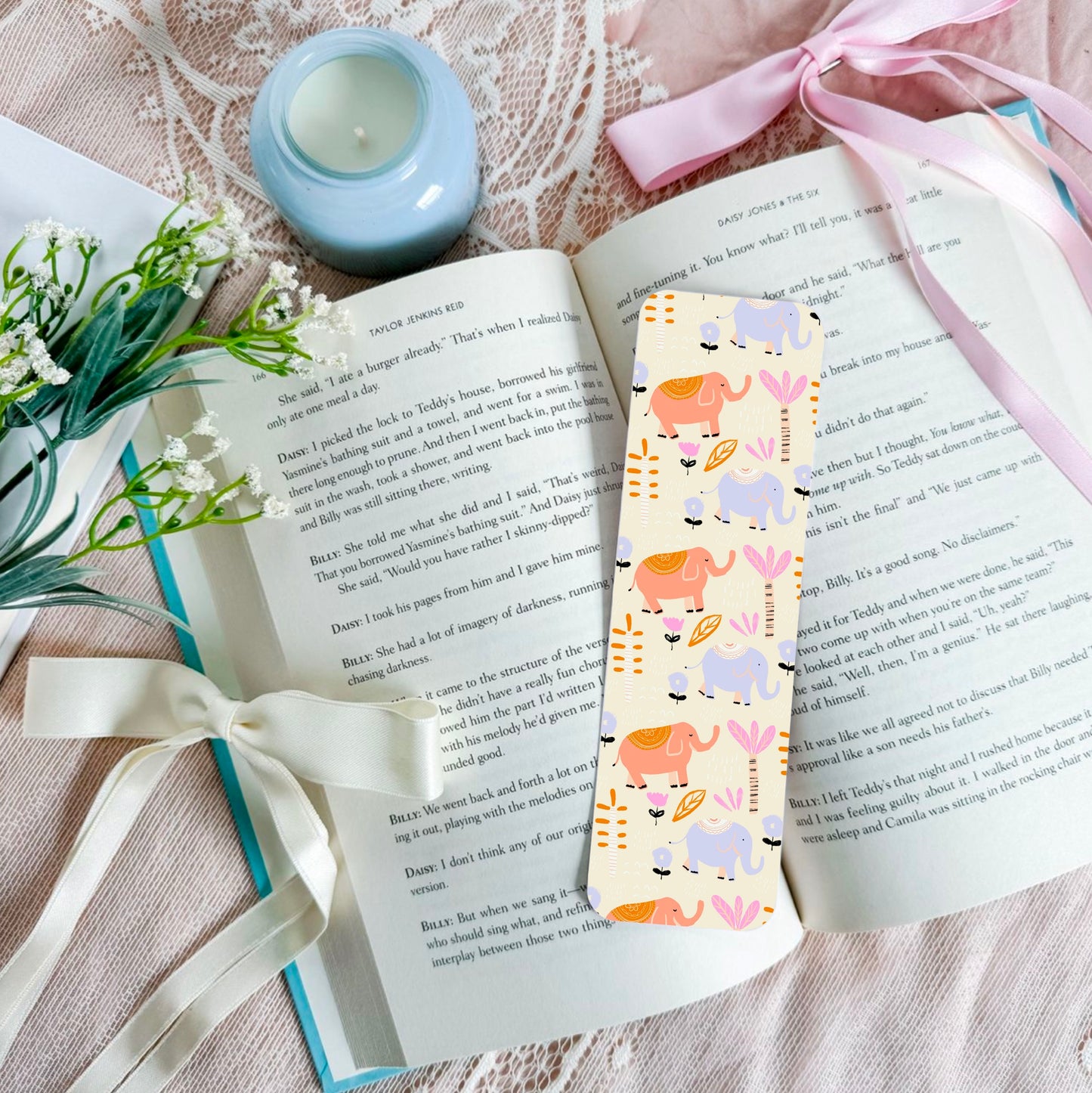 Elephant Pattern Bookmark