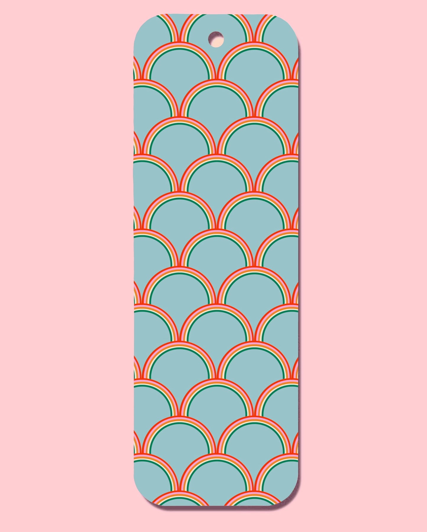 Geometric Pattern Blue Pink Bookmark