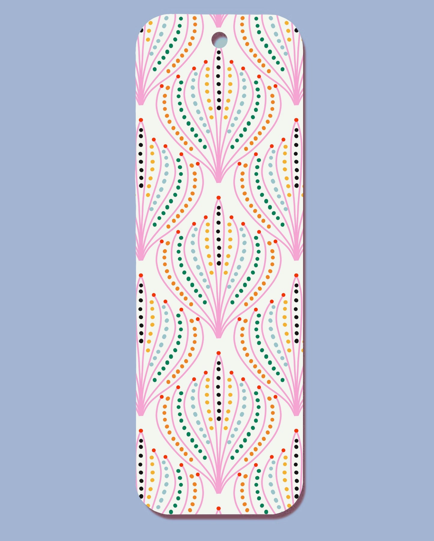 Geometric Pattern Pink Yellow Bookmark