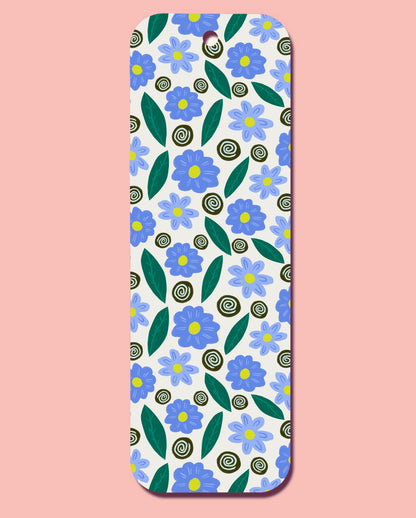 Blue Flower Pattern Bookmark