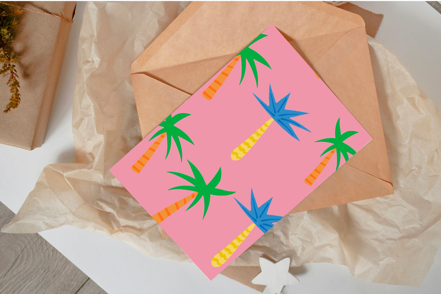 Palm Tree Pink Card